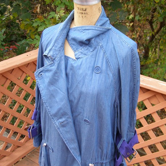 Size M/L ACNE Studios Double breasted Denim Trench coat - Picture 10 of 13